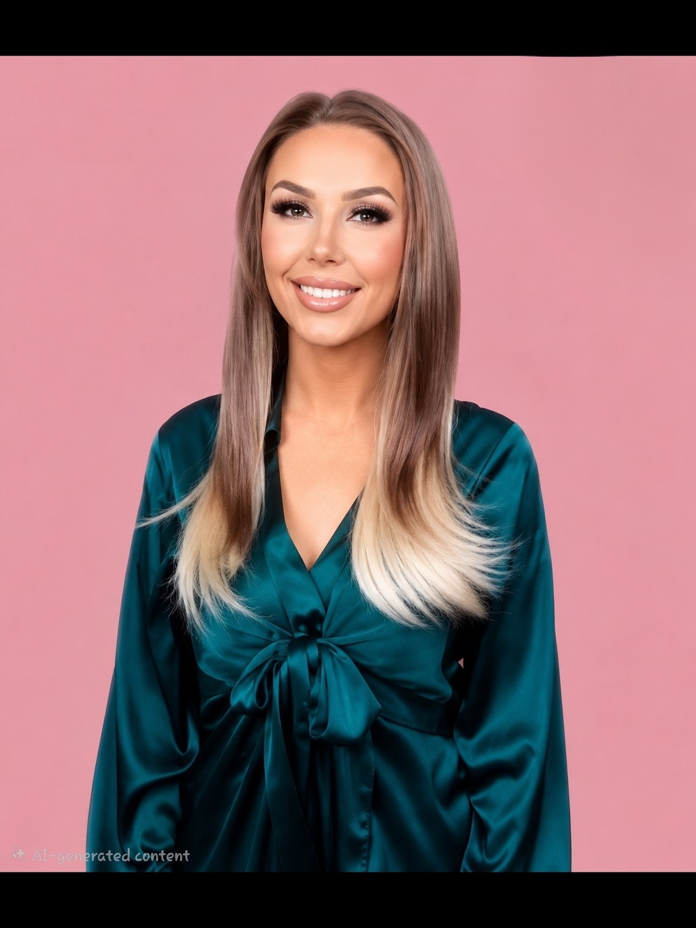 CSC Café Long Ombre Straight Wig — Ash Brown to Blonde